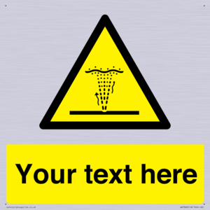 Custom warning geyser water jet